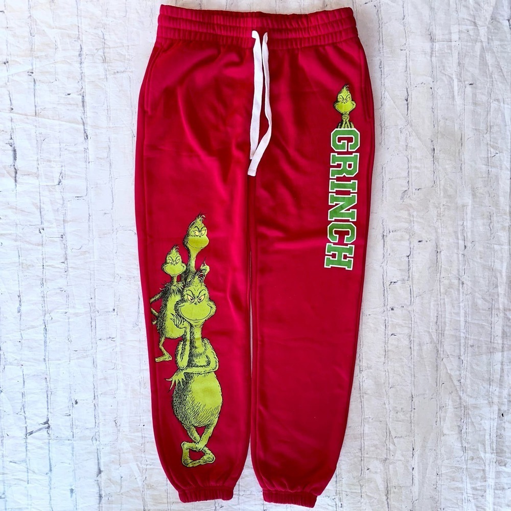 NWOT Junior’s Medium (7/9) Dr. Seuss The Grinch Sweatpants